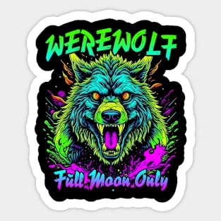 Full moon only Sticker